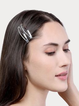 Accessorize London - Silver Solid Metal Hair Pins Pack of 4)