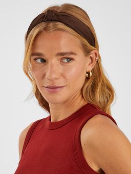 Accessorize London - Brown Solid Synthetic Hair Band