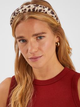 Accessorize London - Brown Animal Print Synthetic Hair Band