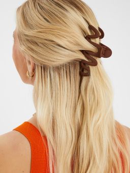 Accessorize London - Brown Solid Plastic Hair Clip