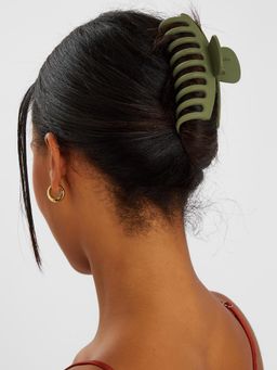 Accessorize London - Khaki Solid Plastic Hair Clip