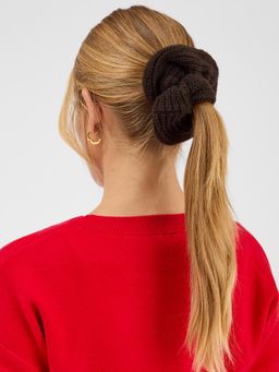 Accessorize London - Brown Solid Synthetic Scrunchie