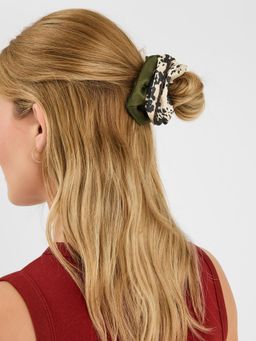 Accessorize London - Multi-Color Printed Synthetic Scrunchies Pack of 2)