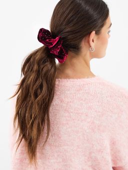 Accessorize London - Red Solid Plastic Scrunchie