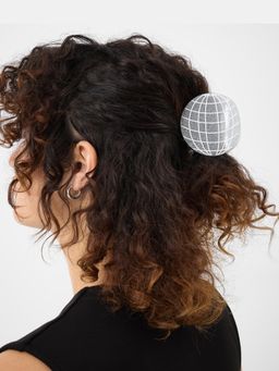 Accessorize London - Silver Printed Plastic Hair Clip
