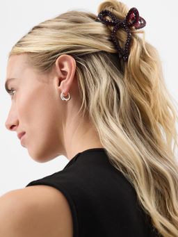 Accessorize London - Maroon Embellished Plastic Hair Clip
