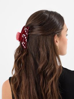 Accessorize London - Red Printed Plastic Hair Clip