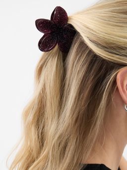 Accessorize London - Maroon Solid Plastic Hair Clip