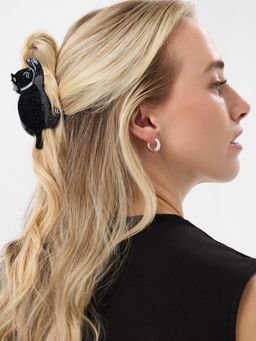 Accessorize London - Black Solid Plastic Hair Clip