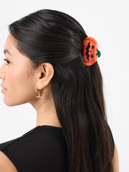 Accessorize London - Orange Printed Plastic Hair Clip