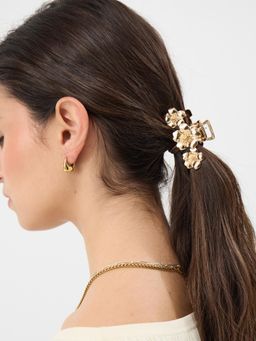 Accessorize London - Gold Solid Metal Hair Clip