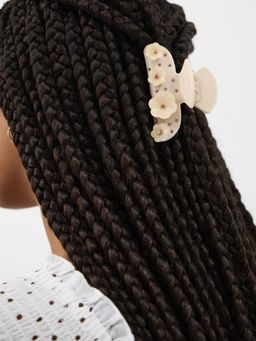 Accessorize London - Cream Embellished Metal Hair Clip