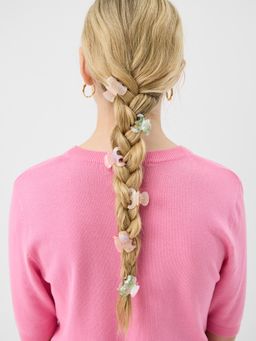 Accessorize London - Multi-Color Printed Plastic Hair Clips Pack of 6)