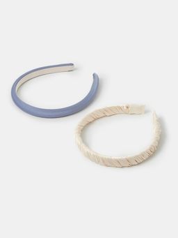 Accessorize London - Multi-Color Solid Fabric Hair Bands Pack of 2)