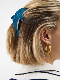 Accessorize London - Blue Printed Plastic Hair Clip