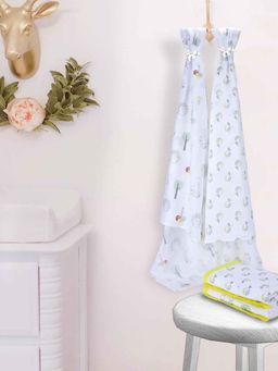 My Milestones - 6 Layered Muslin Reversible New Born Baby Blanket - Yellow