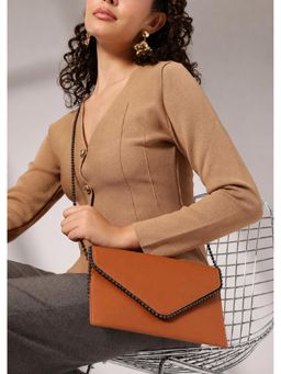 Twenty Dresses by Nykaa Fashion - Brown Sling Bag with Stylized Strap (S)