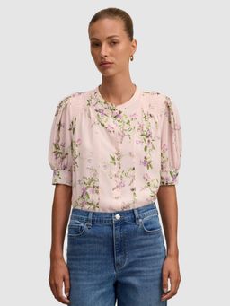 Forever New - Pink Floral Casual Polyester Top