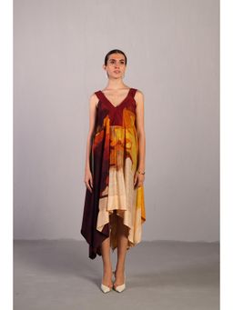 clos - Multi-Colour Diffuse Midi Dress