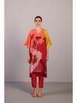 clos - Bough Red Kurta with Pant