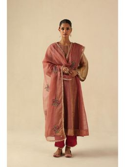 Begum Pret - Pink Rimjhim Anarkali with Pant and Dupatta