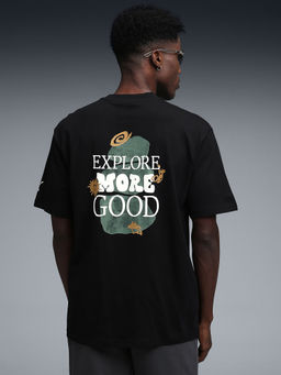 Puma - Essentials Relaxed Back Graphic Mens T-Shirt Black