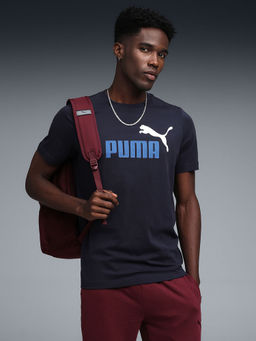 Puma - Mens Two Colour No. 1 Logo T-Shirt Blue