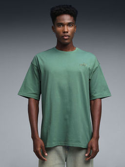 Puma - Essential Elevated Mens Boxy Fit Logo T-shirt Green