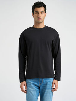 Selected - Crew-Neck Regular Fit T-shirt - Black