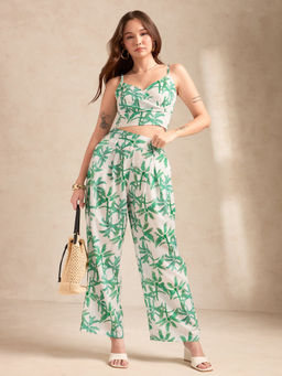 Outzidr - Green Floral Co-Ord Set