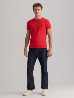 GANT - Men Red Solid Regular Crew T-shirt