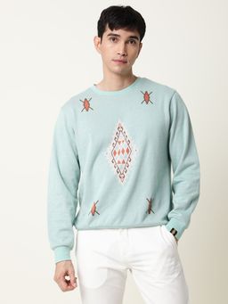 Rare Rabbit - Aztec Blue Sweatshirt