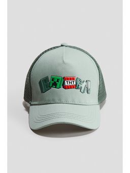 H&M - Boys Green Motif-Detail Trucker Cap
