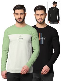 BULLMER - Printed Full Sleeve Sweatshirts For Men Multi-color (Pack of 2)