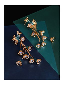 Suhani Pittie - Glided Blue Wave Earring