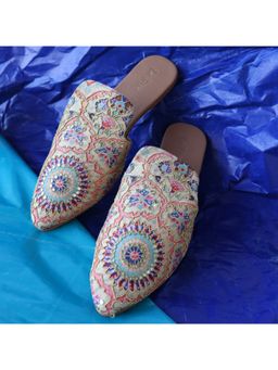 La Fiza - Freya Embroidered Mules