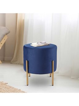 HomeTown - Elysia Fabric Ottomans in Blue Colour