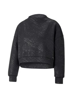 Puma - Fashion Luxe Embossed Crew Women Black Sweatshirt