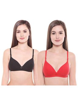 Bodycare - Pack Of 2 Lightly Padded T-Shirt Bra - Multi-color