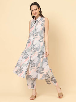 Varanga - Women Off White Floral Kurta & Pant (Set of 2)