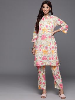 Varanga - Women Off White Floral Kurta & Pant (Set of 2)
