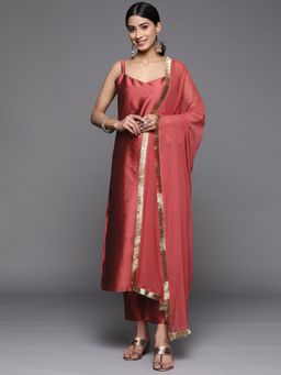 Varanga - Women Maroon Embroidered Kurta with Pant & Dupatta (Set of 3)