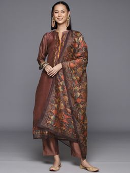 Varanga - Women Maroon Printed Kurta with Pant & Dupatta (Set of 3)