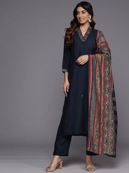 Varanga - Women Black Embroidered Kurta with Pant & Dupatta (Set of 3)