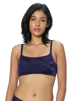Triumph - Navy Blue Elegant Shimmer Non-Wired Seamless Padded Bra