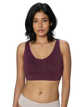 Triumph - Purple Cotton Grace Minimizer Non-Wired Non-Padded Full Coverage Bra