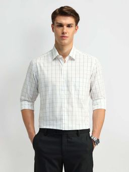 Arrow - Windowpane Checked Manhattan Slim Fit Shirt