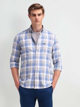 Arrow Sports - Slim Fit Checked Shirt