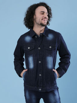 Campus Sutra - Men Solid Full Sleeve Stylish Casual Denim Jacket