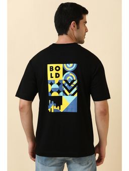 Allen Solly - Men Black Printed Crew Neck T-Shirt